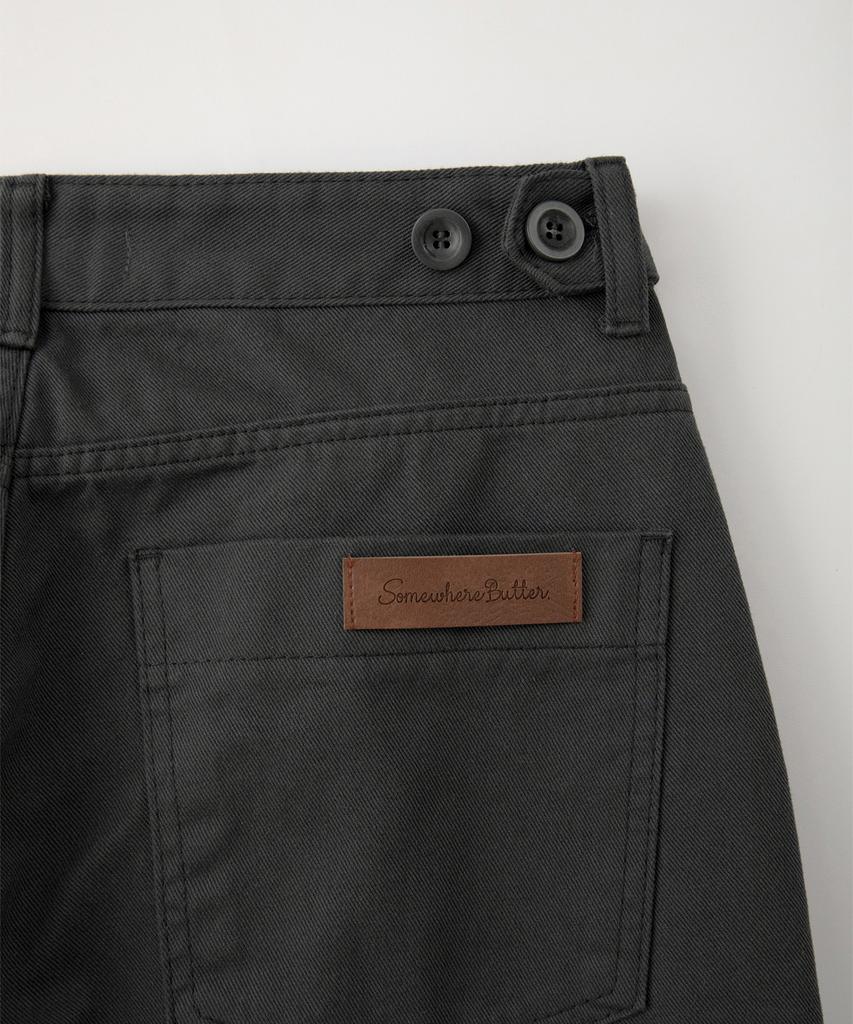Sseomweeobeoteo Jeep Wide Cargo Pants - Charcoal