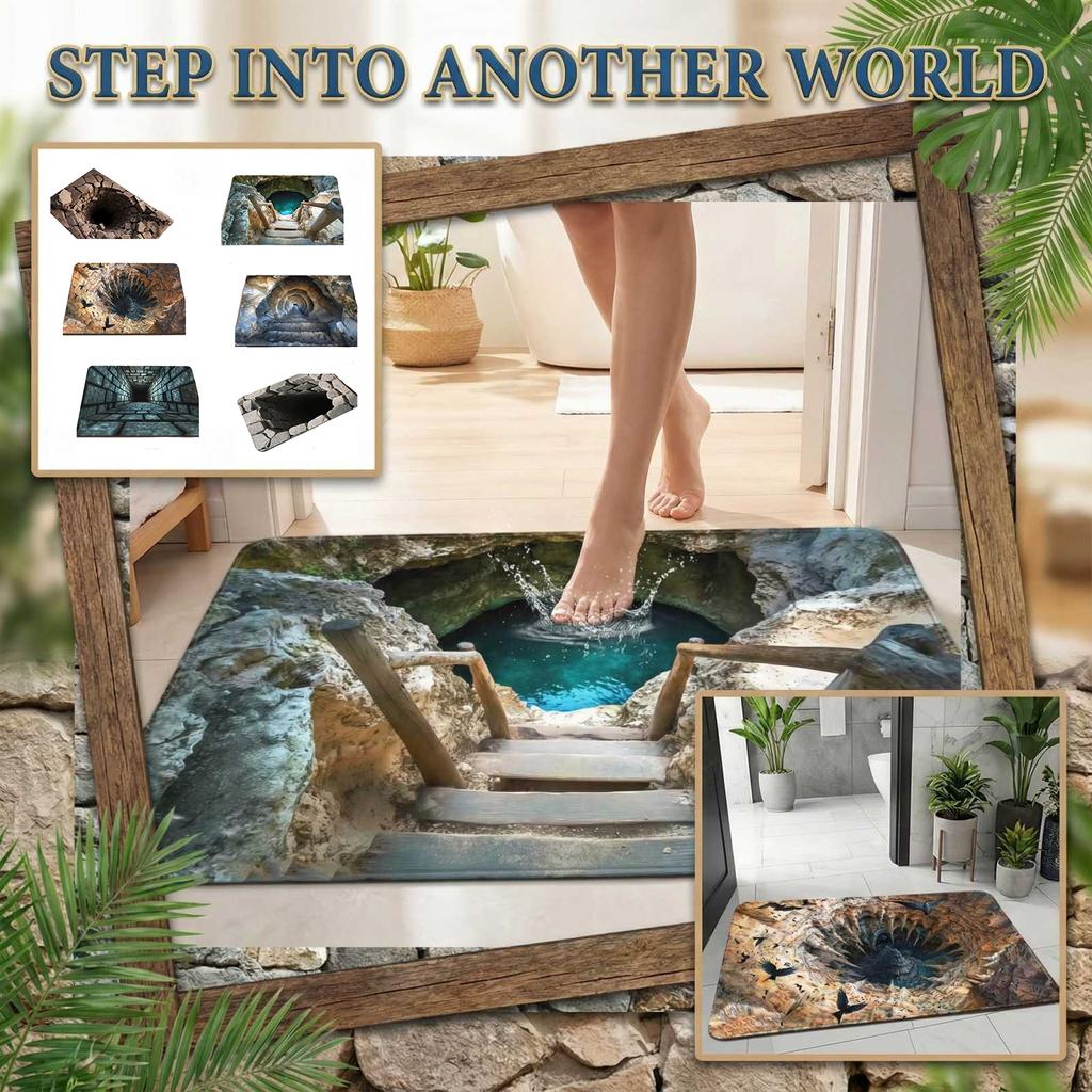 3D Visual Entrance Door Mat And Household Bathroom Floor Non- Mat