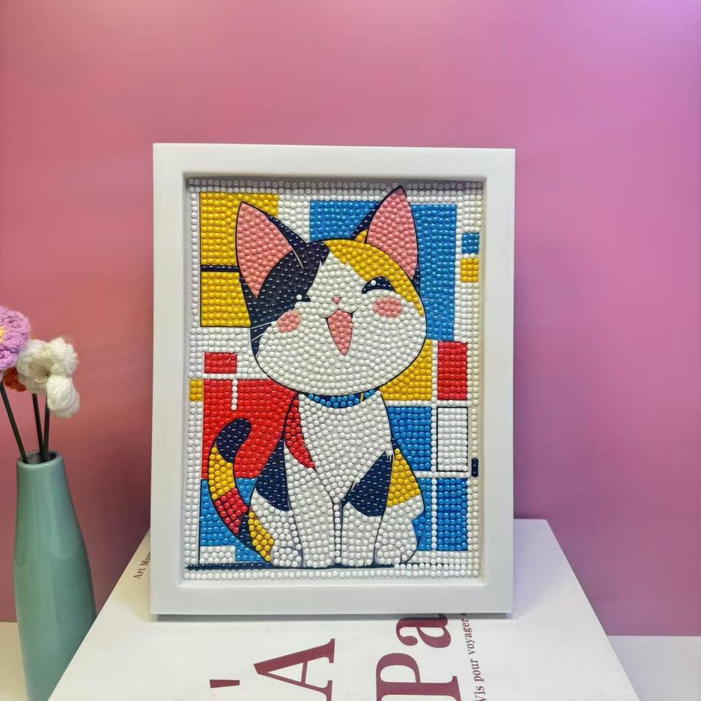 17 * 22Cm Cartoon Diamond Painting Children'S Puzzle Handmade Diy Year Of The Horse Living Room Sticker Decorative Painting