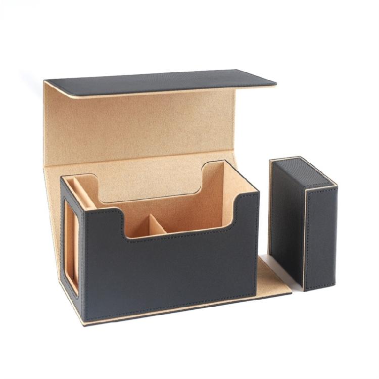 PU Card Deck Box with Dice Tray Game Card Collectors Scratch Resistant Card Storage Case Game Card Carrying Organizers