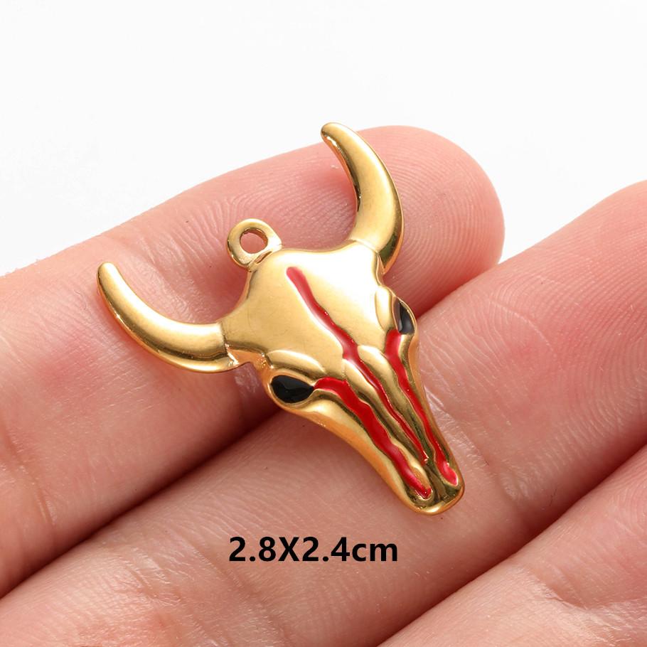 6pcs Fashion Animal Pendant Sea Turtle Tail Horse Stainless Steel Lobster Bird Charms for Jewelry Making Bulk Handmade Keychain
