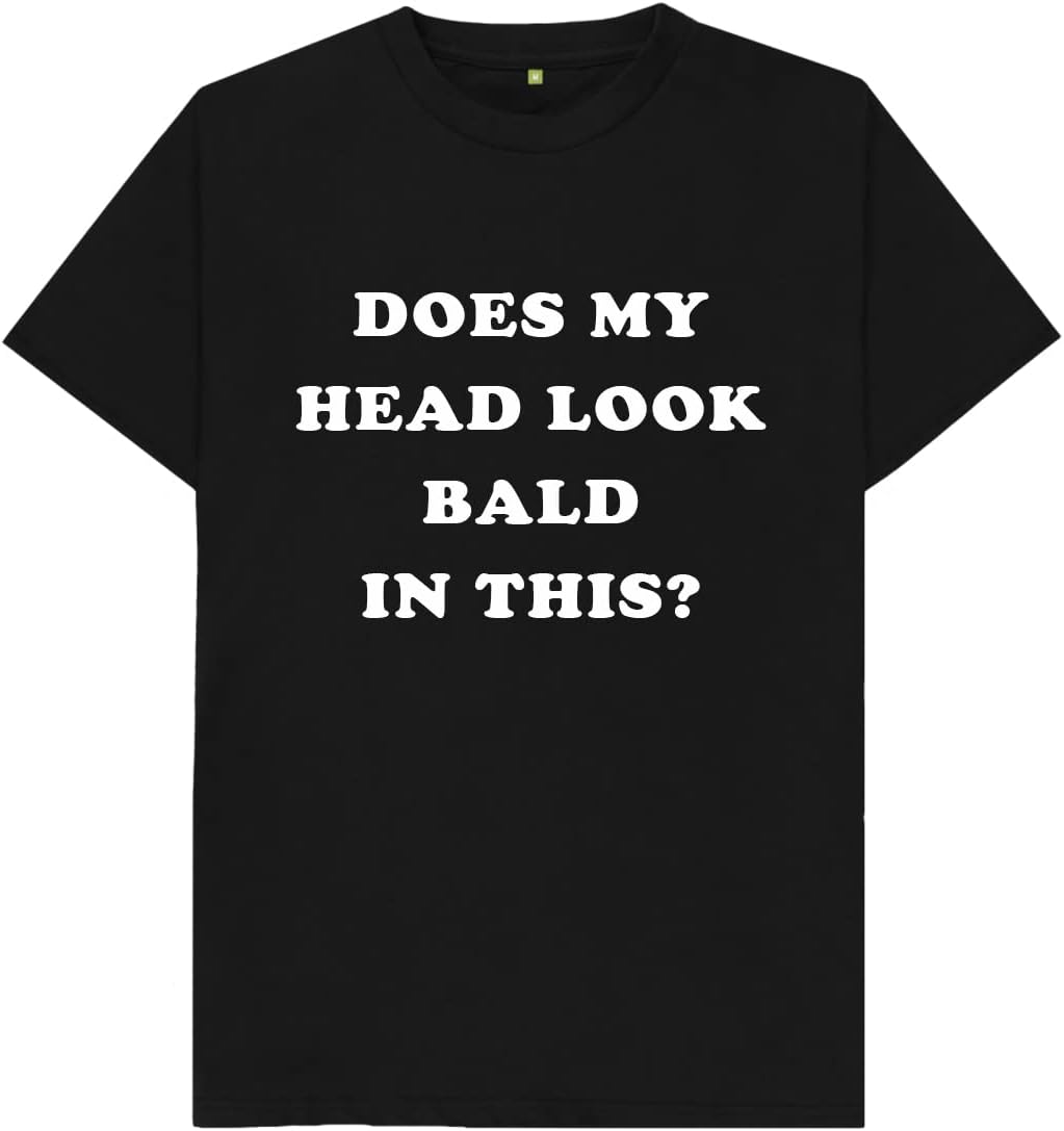 Does My Head Look Bald in This Kids Womens Mens T Shirt XXL XXL чёрный