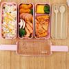 1 Set 3-in-1 Bento Box Set - Microwave And Dishwasher Safe Lunch Box With Dividers And Utensils - Perfect For School, Travel, And Snacks