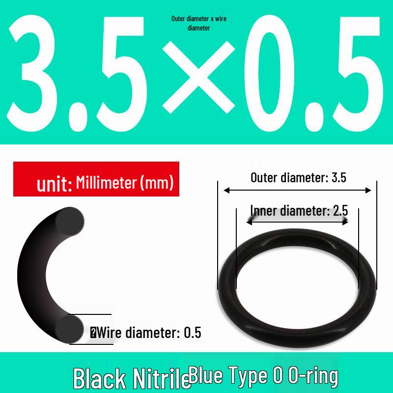 Durable Nitrile Rubber O-Ring, Wire Diameters 0.4-0.8mm, Waterproof & Wear-resistant Sealing Ring