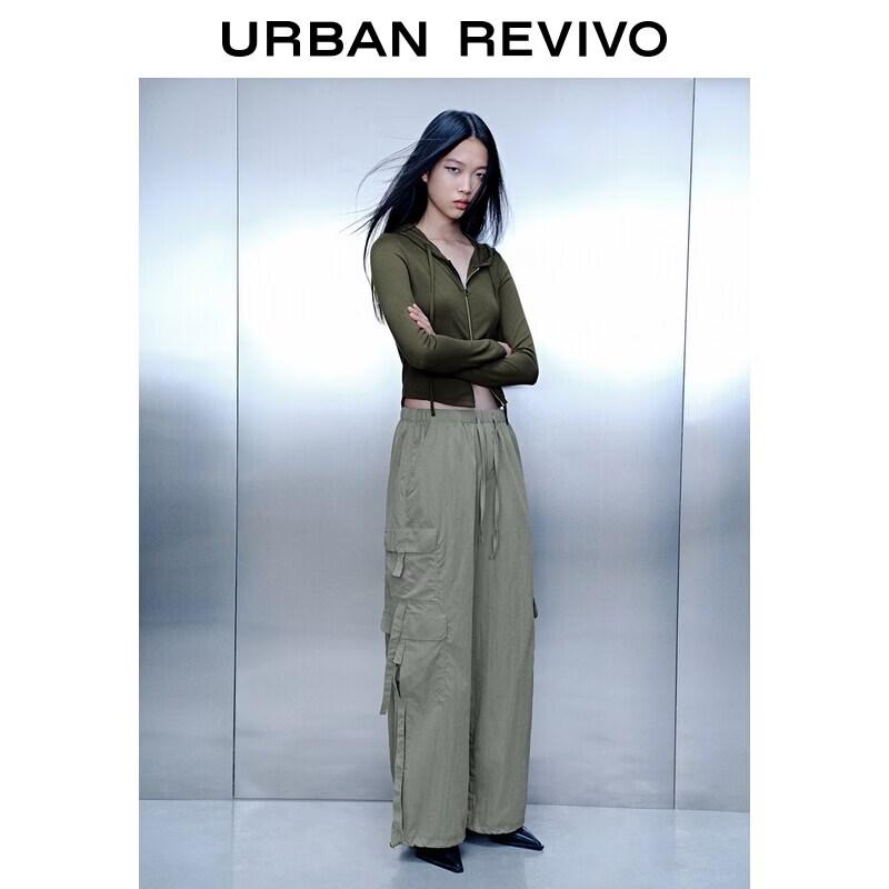 Women s Casual Workwear Tie-Detail Wide-Leg Pants M