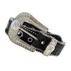 Rhinestones Buckle Belt Aesthetic Big Eyelet Belt Gothic Pants Belt  Girl Waistband Female Western Sequined Waiststrap