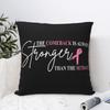 Breast Cancer Awareness Ribbon Pillow Covers Polyester Home Cushion Case Cute Home Decoration Pillowcase 4545