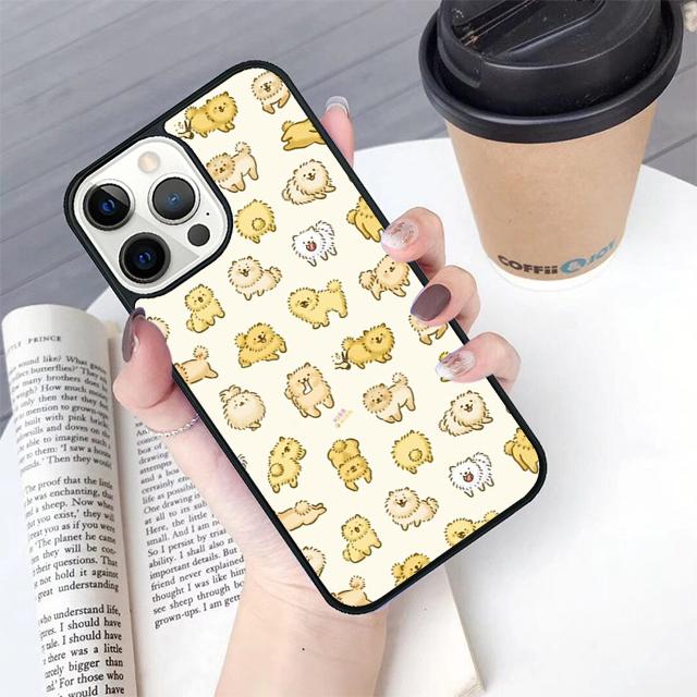 Cartoon Pomeranian Dog Phone Case Cover For iPhone 17 Air 16 15 14 Plus For Apple 16 11 12 13 Pro Max Coque
