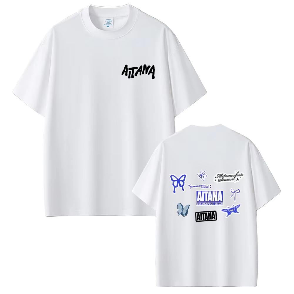 Magliette Grafiche con Logo della Cantante Aitana T-shirt Tour CUARTO AZUL Abbigliamento Uomo Donna Moda Oversize Streetwear Maschile Magliette in Cotone