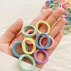Lucetree Simple Chubby Hair Tie Knotless Donut Ring 100p Elastic Band