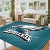 Philadelphia Eagles Design Crystal Velvet Rug Soft Decorative Mat for Bedroom Entrance