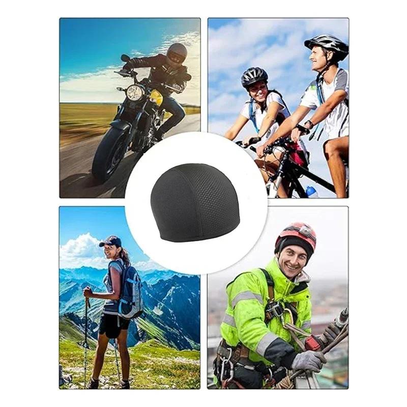 Cyklistická rychleschnoucí helma, prodyšná motocyklová kukla, vnitřní pot odvádějící klobouk pro muže a ženy, sportovní klobouk, čepice