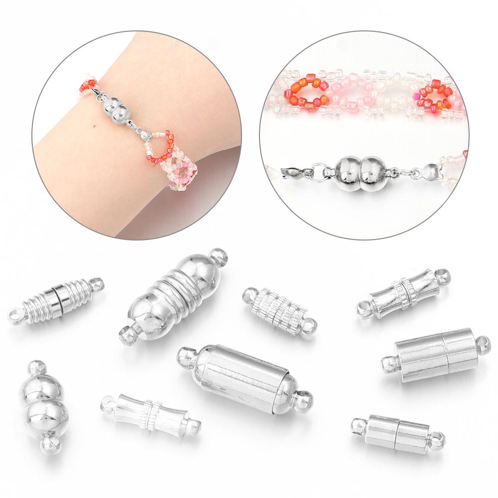 5 Stück/Los Starke Magnetische Verschlüsse Kupferbeschichtet Magnet Endverschluss Verbinder Für Schmuckherstellung DIY Lederband Armbänder Halskette