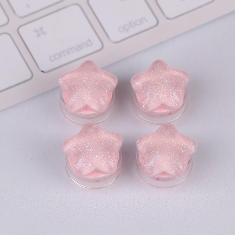 4Pcs Cute Star Keycaps Sweet Translucent Girl Personalized Gift Key Cap For Mechanical Keyboard Accessories