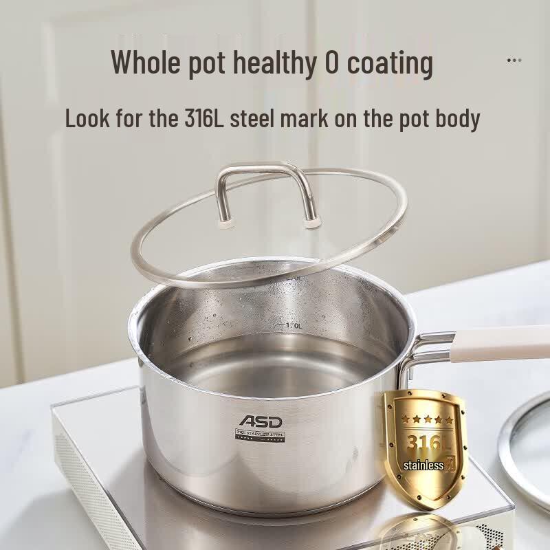 ASD 316L Stainless Steel Baby Milk Pot