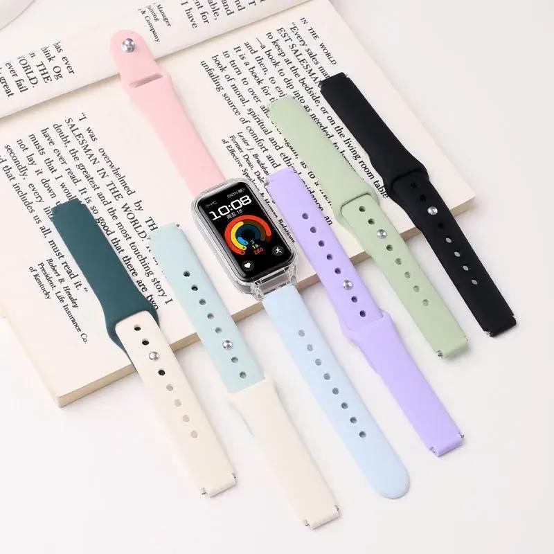 Case+strap For Huawei Band 10/9/9 NFC Smart Watch Belt Accessories Sport Silicone Bracelet Correa for Huawei Bands 8/8NFC Cover