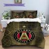 Atlanta United FC Pattern Bedding Quilt Set  Home Decoration  Gift (1 * duvet cover + 2 * pillowcase  without core)