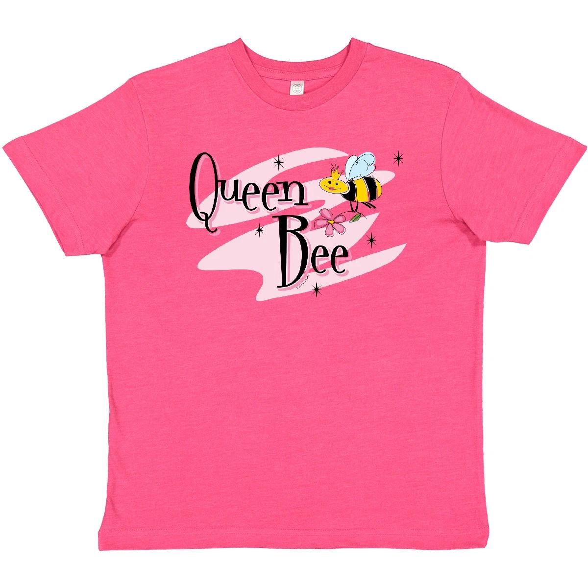 Inktastic Queen Bee Youth T-Shirt Bumble Crown Cute Honey Flower Tee Kids Child 140