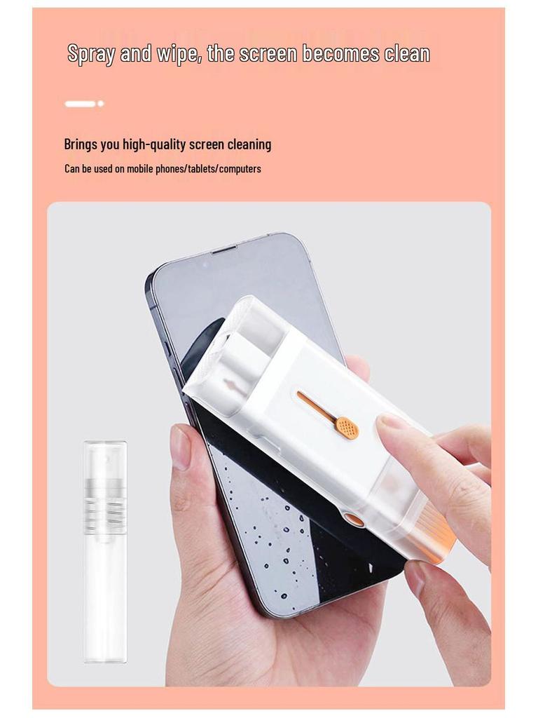 8-in-1 Multi-Functional Keyboard Cleaning Set with Bluetooth Earphone, Screen Cleaner, Dust Remover & Keycap Puller