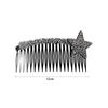 Teeth Rhinestone Star Hair Comb Pentagram Star Extra Hair Holder Sweet Broken Hair Comb  Lady