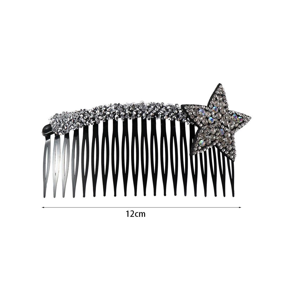 Teeth Invisible Extra Hair Holder Acrylic Extra Hair Holder Rhinestone Star Hair Comb  Children
