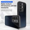 KEYSION Matte durchscheinende schwarze Handyhülle für Realme C85 4G 5G Silikon+PC Klare stoßfeste Rückabdeckung für OPPO Realme C85 Pro