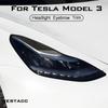2Pcs Car Headlight Headlamp Front Lamp Eyebrow Sticker Eyelid Decoration Trim for Tesla Model 3 2016 -  Styling
