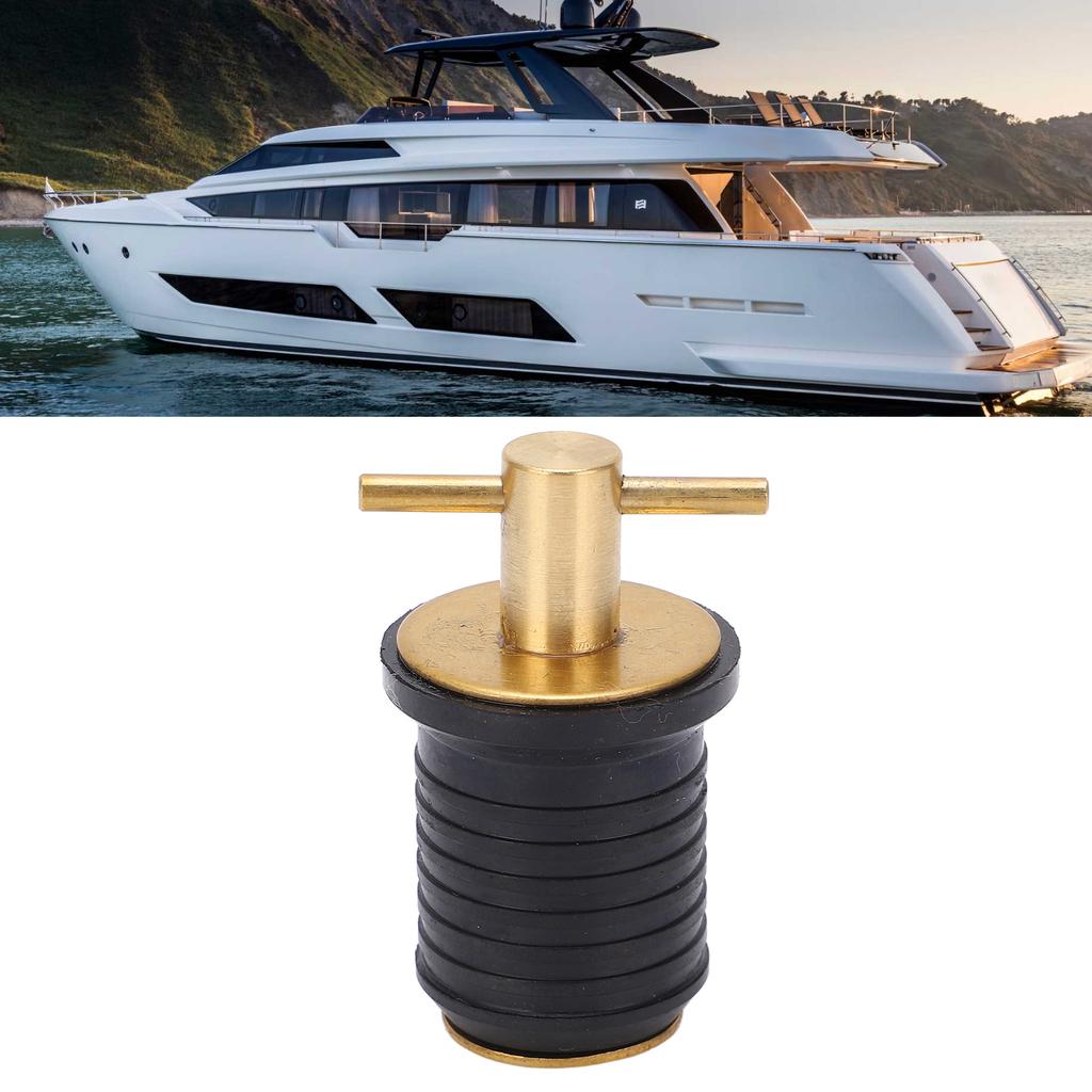 Brass T Handle Drain Plug with Rubber Sl Rust Resistance Marine Boat Accessories