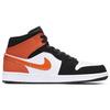 Air Jordan 1 Mid Shattered Backboard Unisex Sneakers Orange Black Starfish 554724-058