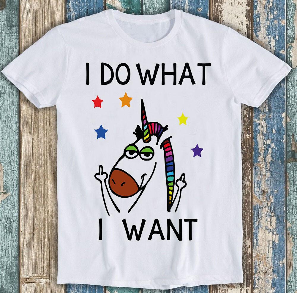 I Do What I Want Unicorn Lesbian Gay LGBT Q+ Funny Meme Gift Tee T Shirt M1661