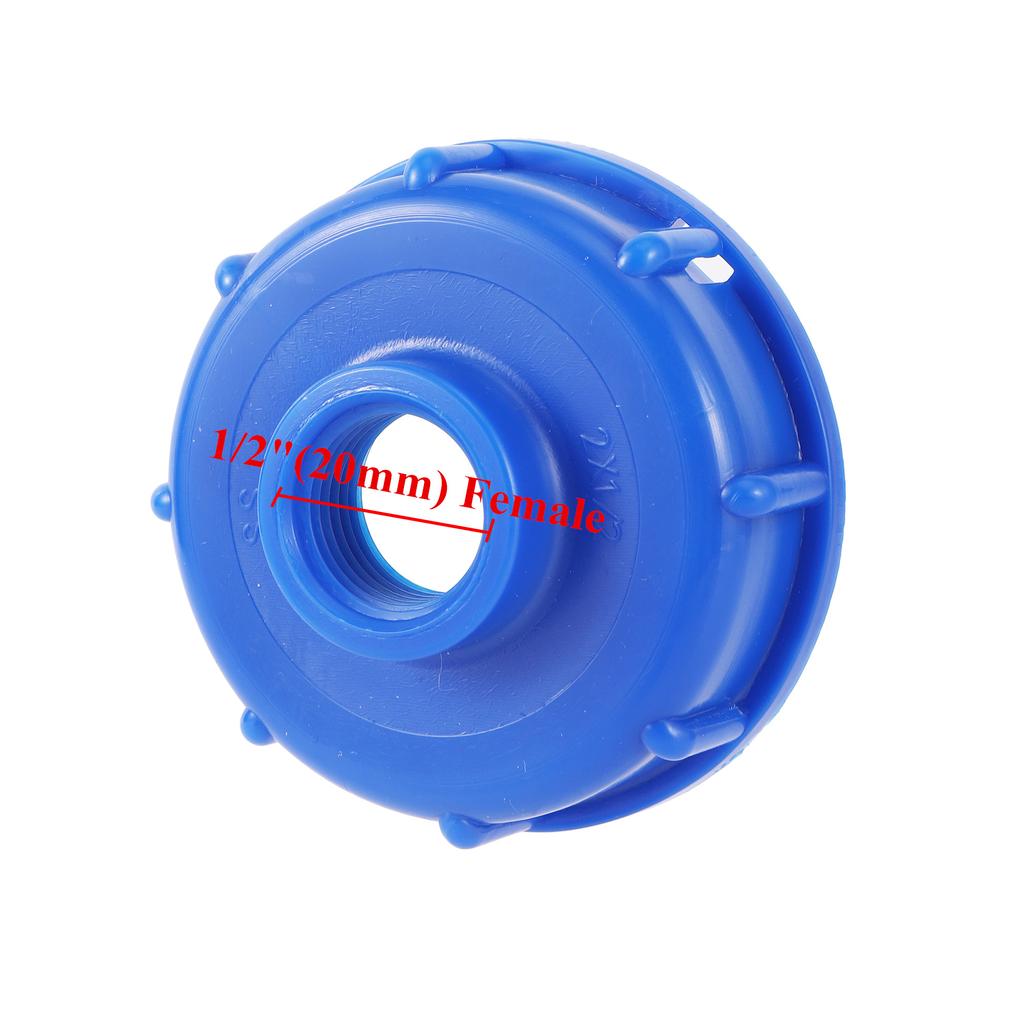 Durable IBC Tank Fittings Universal S60X6 Coarse Threaded Cap 60mm Female Thread To 1/2 ", 3/4", 1 " Water Tap Adapter Connector