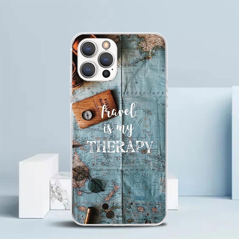 

Travel Mountain Beach Proverb Phone Case For IPhone 16 17 Air 16E 15 14 Plus 13 Mini 12 11 Pro Max 7 8 + SE 2020 Soft TPU Back C iPhone 17 Pro