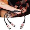 Kabel XLR Y-Splitter XLR męski na podwójny XLR żeński Y-Splitter 3-stykowy zbalansowany kabel mikrofonowy do mikrofonów, mikserów, wzmacniaczy mocy