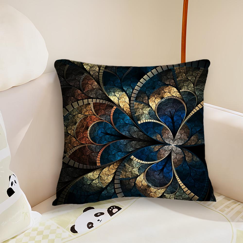 Painting BBohemia Pattern cushion cover Pillow Case Plush Fabric Soft Double Sided Print Sofa Cushion Cover Throw Pillow Covers