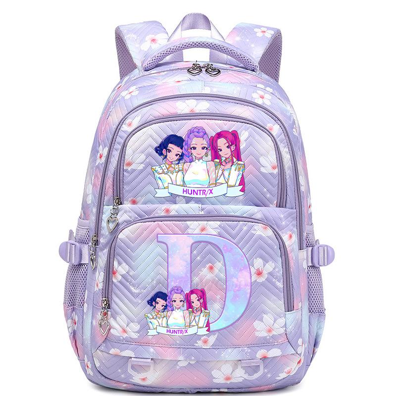 Kpop Anime Aufdruck 26 Buchstaben Rucksack Große Kapazität Mittelschüler Lässige Schultasche