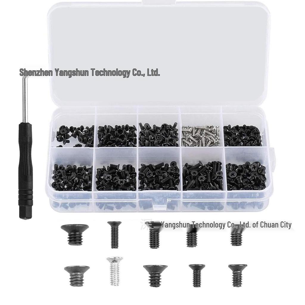 500-Piece Cross Pan Head & Countersunk Machine Screws Set (M2-M3) with Screwdriver