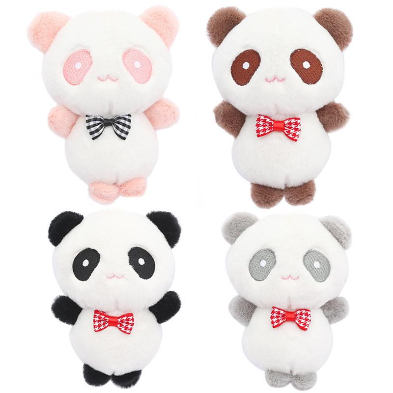 Adorable Plush Panda Keychain Toy Soft Snow Mink Stuffed Animal Key Ring Trendy Bag Charm