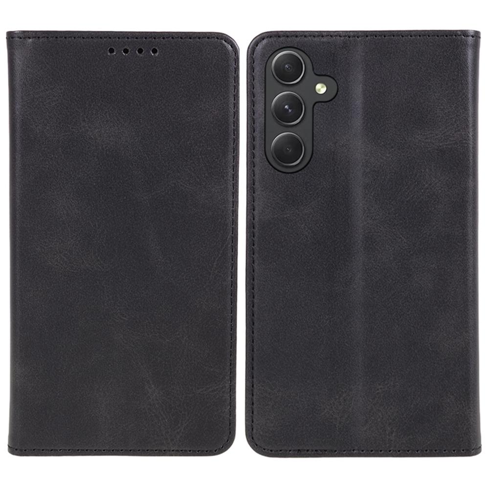 For Samsung Galaxy A17 5G/A26 5G Case Strong Magnetic PU Leather Phone Cover Calf Texture