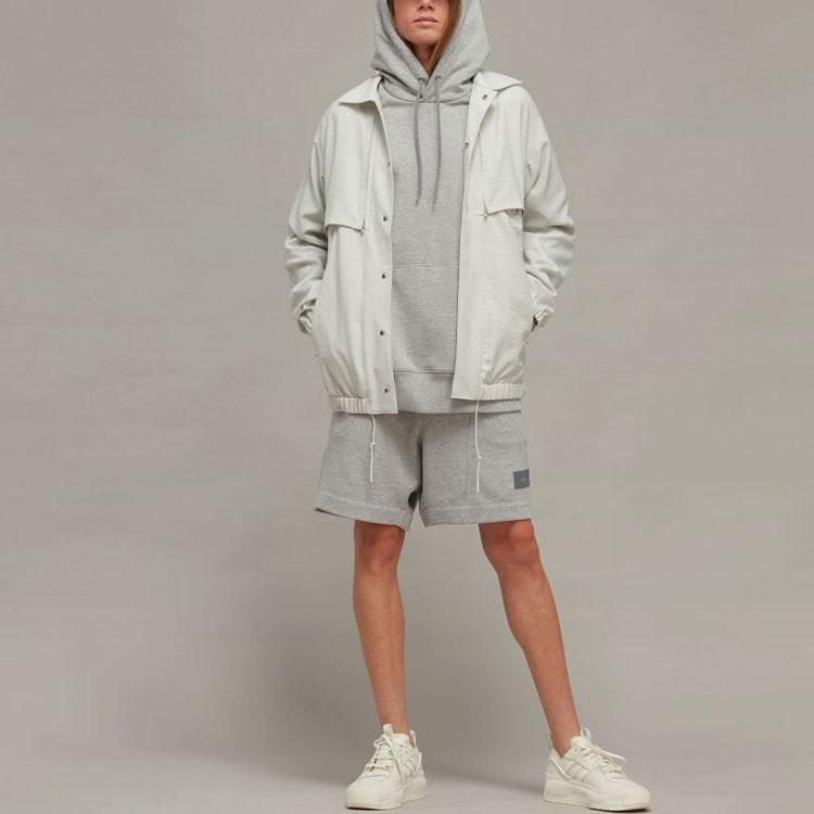 Y-3 Logo Label Straight Leg Casual Shorts Men Shorts Gray IB4792