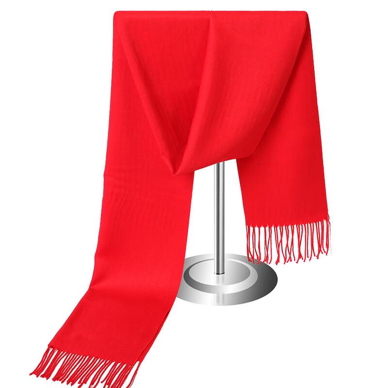 Chinese Red Printed Scarf