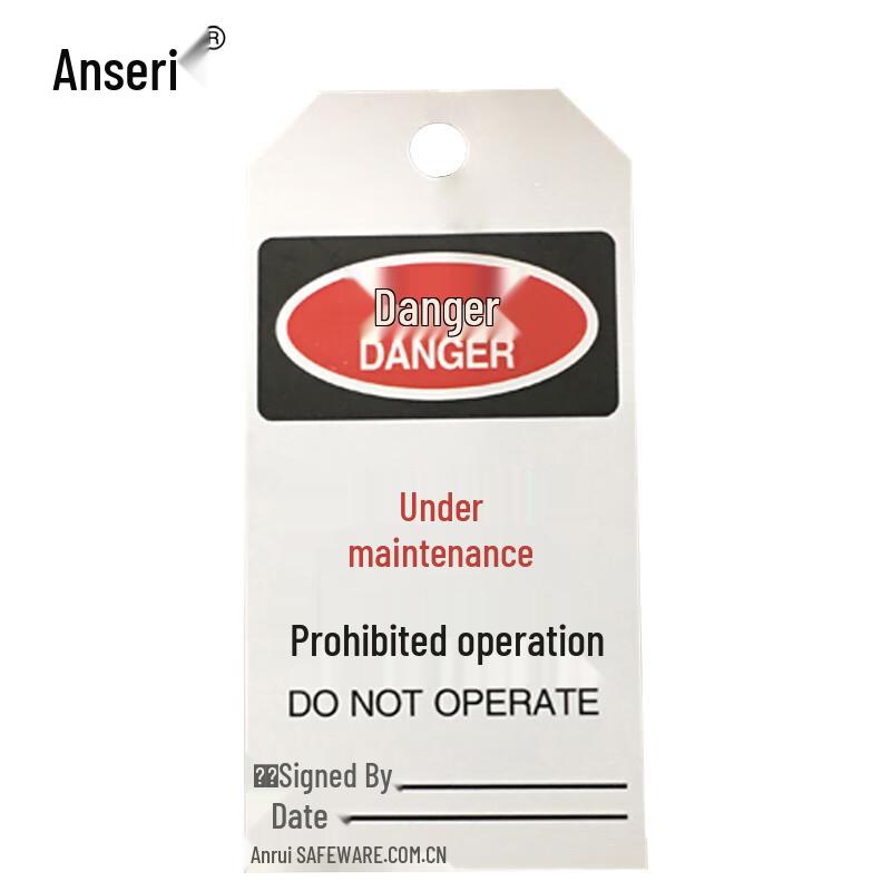 Ansai Rui Cardboard Safety Warning Tags