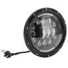 פנס ראש LED 7 אינץ' 75W צבע אור לבן-ענבר עמיד במים IP68 החלפה לוונגלר TJ 1997 2006