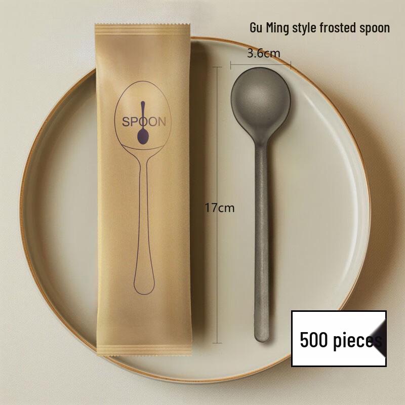 

Nuoxian Commercial Biodegradable Frosted Disposable Spoons, 500 Pack