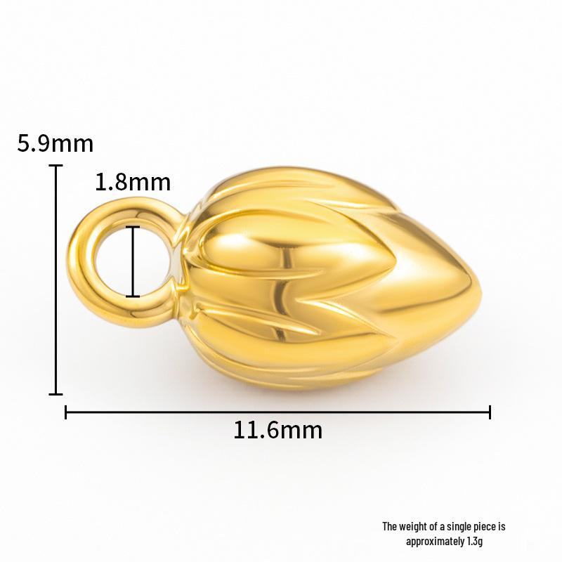 Stainless Steel Lotus Pendant Charms for DIY Woven Bracelets and Necklaces