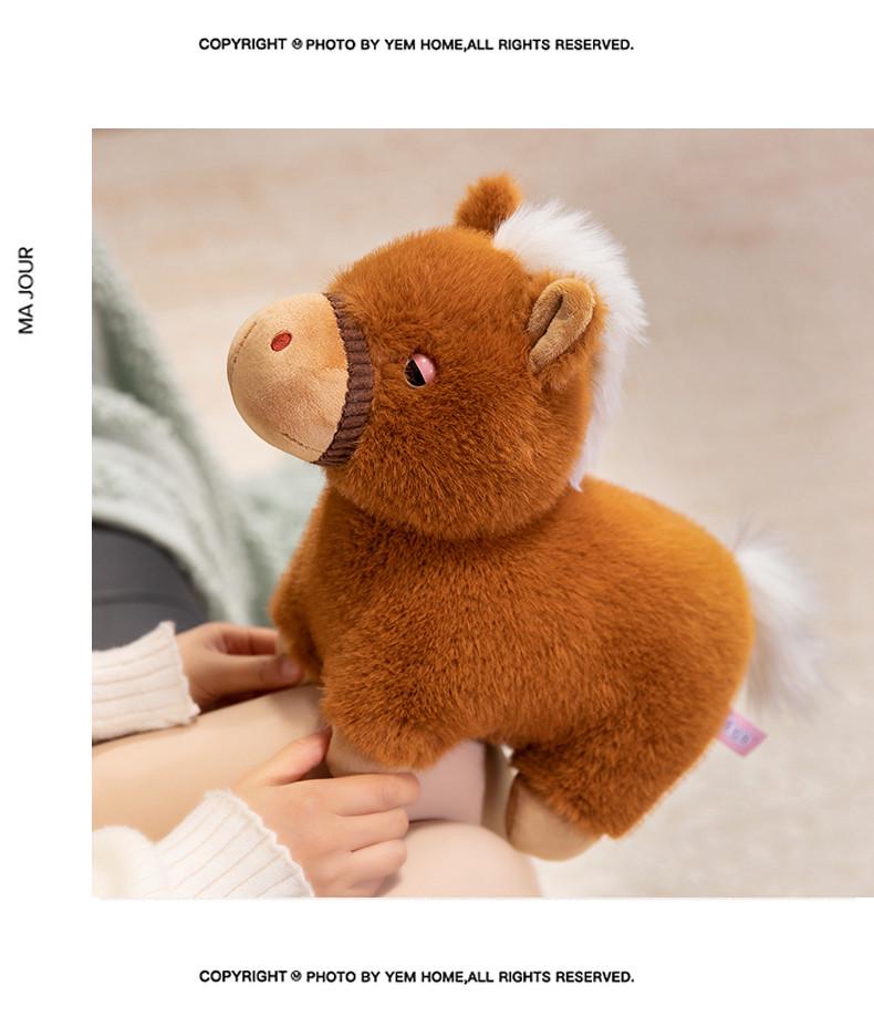 Children's Dwarf Leg Plush Horse Toy - Soothing Doll for Birthday Gift