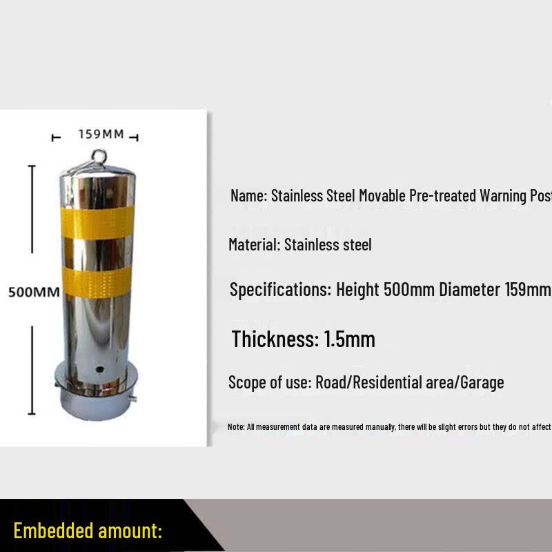Stainless Steel Safety Warning Bollard