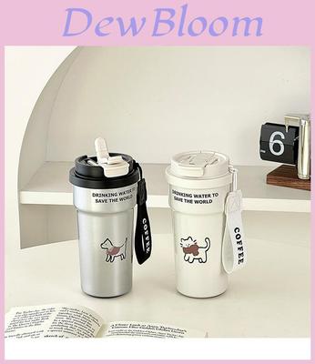 Cute Cat Coffee Cup With Insulated Stainless Steel Design For Home Office Use