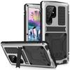 Case for Samsung S26 S25 Edge S23 S24 S21 Ultra S20 Plus Heavy Duty Metal Aluminum Shockproof Cover Screen Protector Kickstand