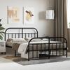 Vidaxl Struttura Letto in Metallo con Testiera e Pediera, Nera, 140X190Cm