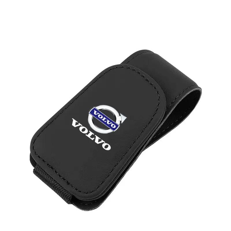 Auto-Sonnenbrillenhalter Magnetischer Lederclip Karten-Ticket-Halter Dekoration Für Volvo S60 S90 XC40 XC60 V90 S40 S80L Zubehör